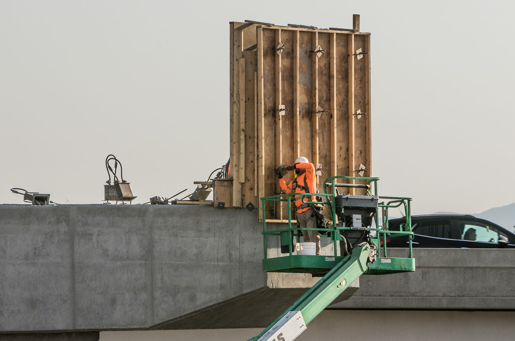 Ina Road bridge construction